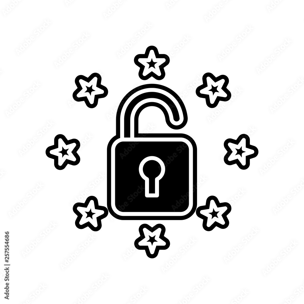 Poster data protection icon. element of general data project for mobile concept and web apps icon. glyph, f