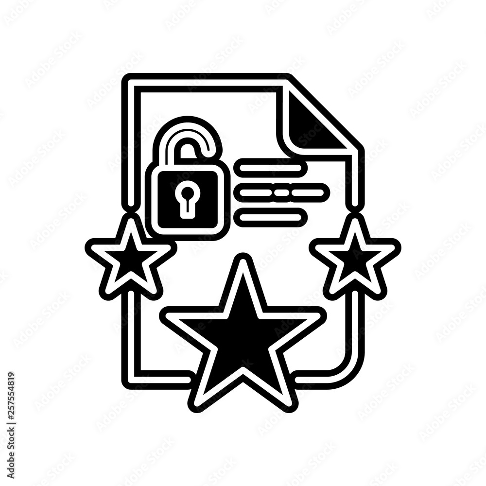 Aufkleber protection, compliance icon. element of general data project for mobile concept and web apps icon. g