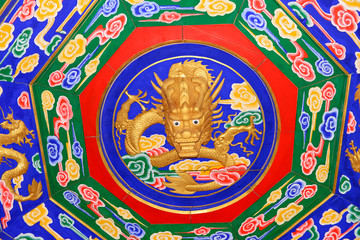 Beautiful pattern, decorated on the roof