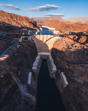 Hoover Dam Just Before Sunset