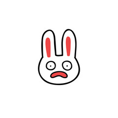 emoji rabbit doodle icon