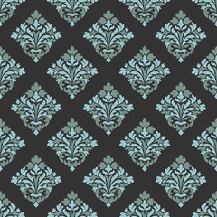 Damask seamless pattern for design. Vintage decorative elements.