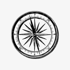 Antique navigation compass