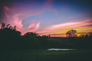 midwest pasture at sunset © Dan