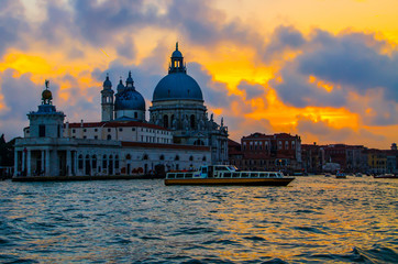 Sunset on the Grand canal.