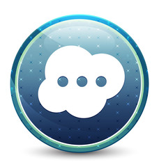 Brain icon shiny sky blue round button