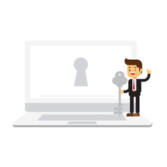 business man and data Security