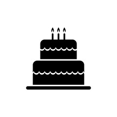birthday cake silhouette icon
