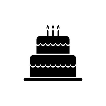 recommend clip art: birthday cake silhouette icon