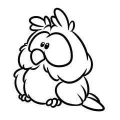 Owl bird animal character cartoon illustration isolated image coloring page