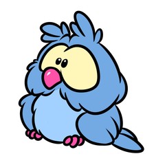 Owl bird animal character cartoon illustration isolated image