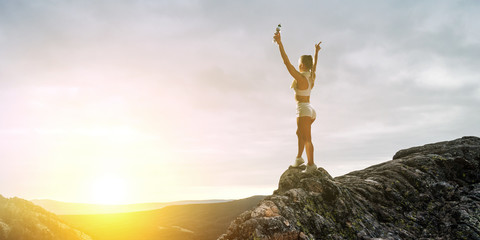 Train to get the top. Mixed media