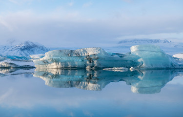 Iceland Glacier Lake Scenery