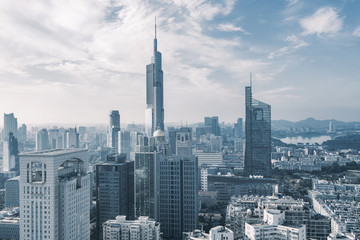 Fototapeta na wymiar Urban Skyline Complex in Nanjing, Jiangsu province, China