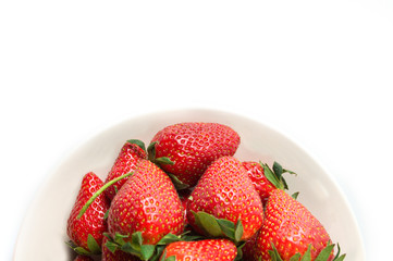 fresh strawberries in a bowl