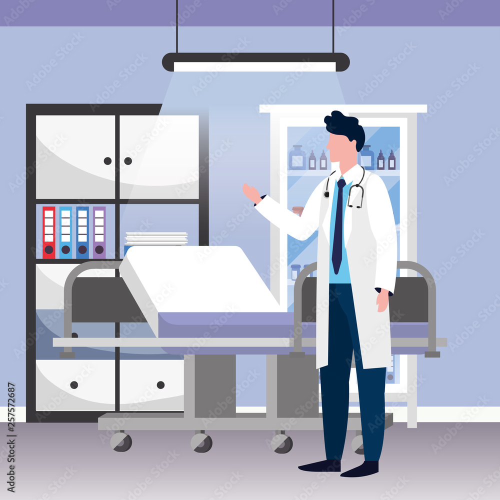 Wall mural healthcare medical cartoon