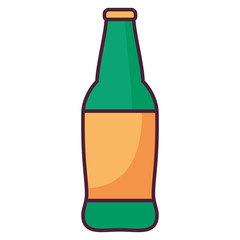 beer bottle isolated icon