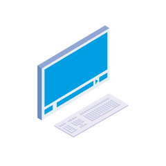 desktop computer isolated icon