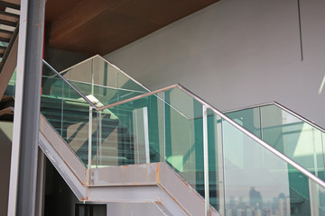 Staircase and handrail to the upper floor.