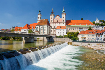 Obraz premium Steyr, Austria, Steyr and Enns rivers