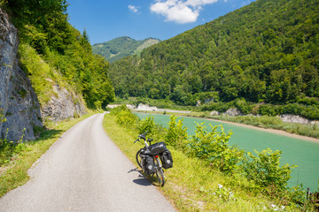 Touring bicycle in Austria