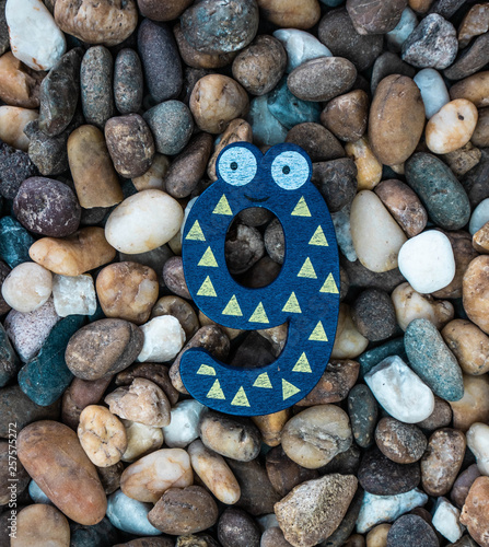 Pebbles Pattern Or Small Stones Background In Garden With