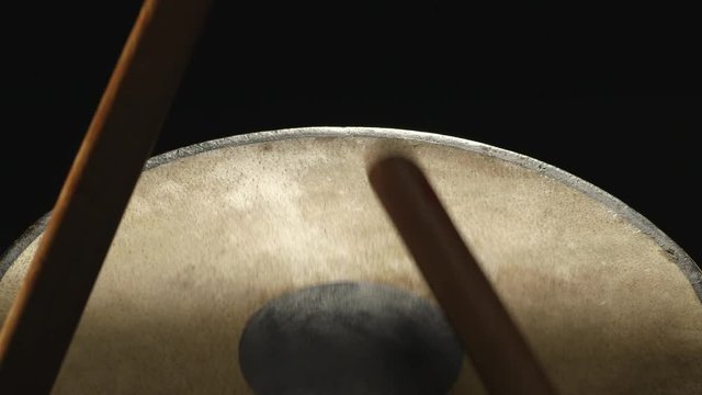 Close up  hitting Drum