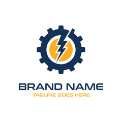 electric mechanical logo