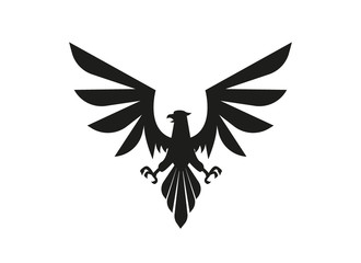 Heraldic eagle silhouette.