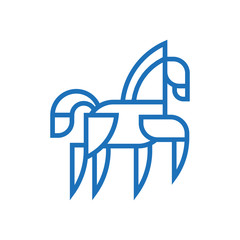 koń logo wektor - obrazy, fototapety, plakaty