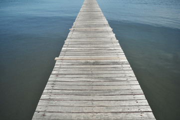 Fototapeta premium wooden bridge on sea