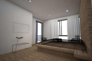 Meeting Room Sketch Concept(3D rendering)