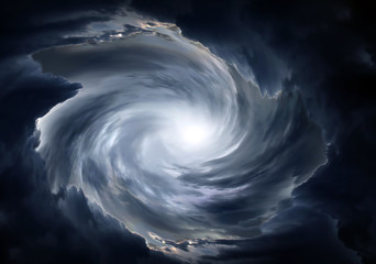 Blurred Whirlwind in the Clouds