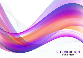 Modern abstract background with bright wavy lines. Vector illustration for web design, website design, wallpaper, banner, presentation, cover.