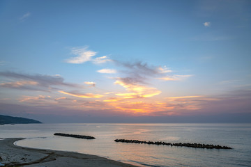 出雲 キララビーチの夕景
