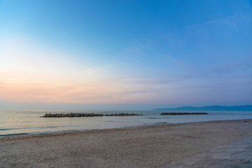 出雲 キララビーチの夕景