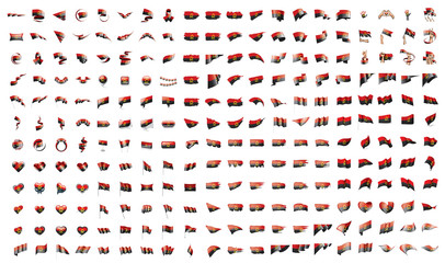 very big collection of vector flags of the Angola