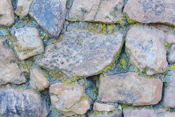 Stone wall. Rough texture.