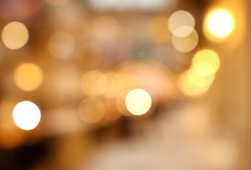 Bokeh in the mall as an abstract background