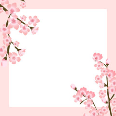 Obraz na płótnie Canvas Abstract Floral Sakura Flower Japanese Natural Background Vector Illustration
