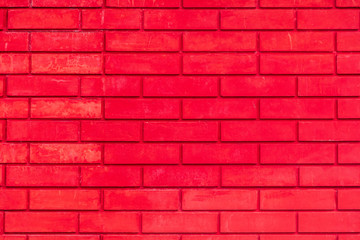 Fototapeta na wymiar Red brick wall as abstract background