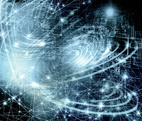 Best Internet Concept of global business.Technological background. Rays  symbols Wi-Fi,  of the Internet, television, mobile and satellite communications