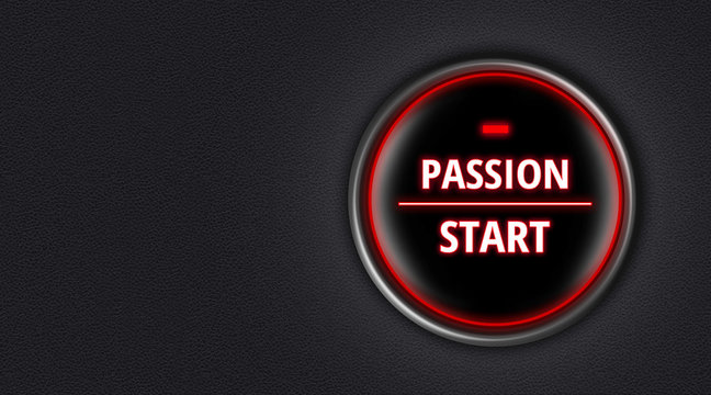 Engine Start Button With Message Of Passion