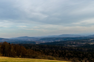 Fototapeta na wymiar panorama Bieszczad 