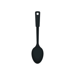 Cook spoon on white background. Kitchenware concept.