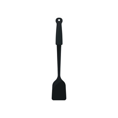 Plastic spatula on white background. Kitchenware concept.