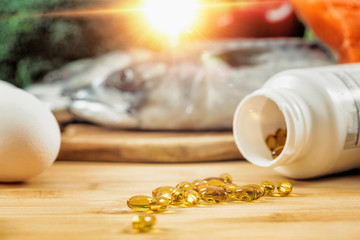 Vitamin D Gel Capsules and Natural Sources of Vitamin D