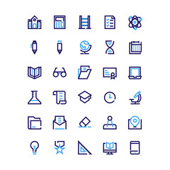 Outline icon collection - School Education