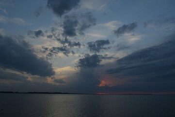 霞ヶ浦の夕景