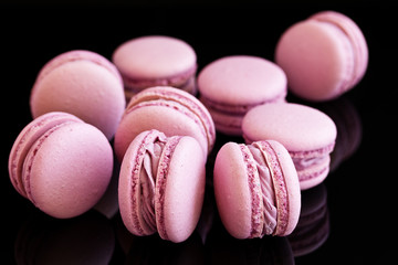 French pastry makaron. Selective focus.